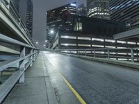 Los Angeles Skyline at Night with Modern Architecture