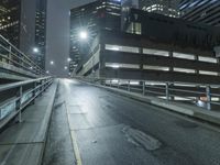 Los Angeles Skyline at Night with Modern Architecture