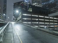 Los Angeles Skyline at Night with Modern Architecture