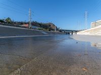 Los Angeles Suburban Landscape Under Clear Sky