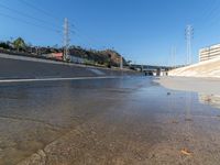 Los Angeles Suburban Landscape Under Clear Sky