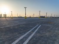 Los Angeles Suburban Parking Lot at Dawn