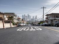 Los Angeles Suburban Road with Clear Sky