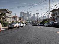 Los Angeles Suburban Road with Clear Sky