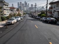 Los Angeles Suburban Road with Clear Sky