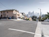 Los Angeles Suburban Streets: Clear Skies and Urban Setting