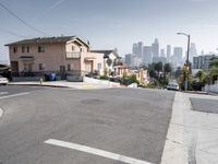 Los Angeles Suburban Streets: Clear Skies and Urban Setting
