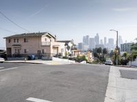 Los Angeles Suburban Streets: Clear Skies and Urban Setting