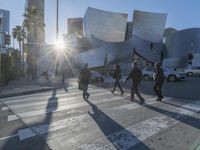 Sunrise in Los Angeles: A View from a High Overpass