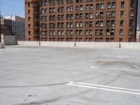 Los Angeles Urban Landscape: Clear Skies Over Parking Decks