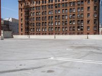 Los Angeles Urban Landscape: Clear Skies Over Parking Decks