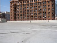 Los Angeles Urban Landscape: Clear Skies Over Parking Decks