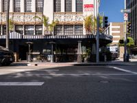 Los Angeles Urban Road with Asphalt and Storefronts