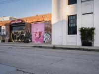 Los Angeles Urban Road: Clear Skies and Classic Architecture