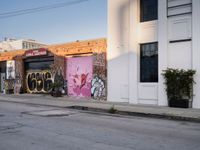 Los Angeles Urban Road: Clear Skies and Classic Architecture