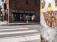 Los Angeles Urban Road with Pedestrian Crossing
