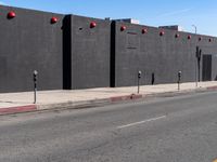 Los Angeles Warehouse District: A Clear Sky View