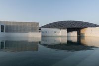Louvre Abu Dhabi: Architecture and Lake Reflection 001