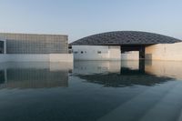 Louvre Abu Dhabi: Architecture and Lake Reflection 002