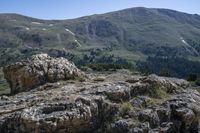 Loveland Pass: Rock Cliff under a Clear Sky