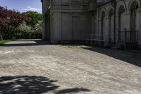 there is an old stone building in this photo to say goodbye to those who have passed