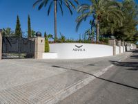 entrance gate at the luxury estate of aquaqualia, located in palm beach gardens