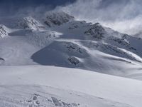 Majestic Mountains in a Snow Clear Sky