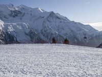 Majestic Peaks in the French Alps Under a Clear Sky