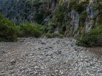 Majestic Rock Wall in Majorca's Scenery