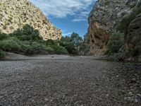 Majorca Landscape with Rock Wall in Spain