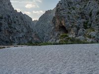 Scenic Landscape in Majorca, Spain with a Wall