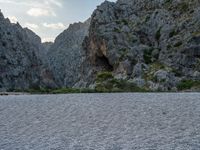 Scenic Landscape in Majorca, Spain with a Wall