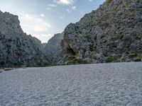 Scenic Landscape in Majorca, Spain with a Wall