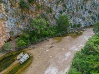 Majorca, Spain: Aerial Landscape with Rock Walls