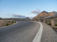 Asphalt Road in Majorca, Spain at Dawn