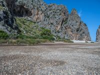 Majorca, Spain: Clear Sky and Rock Wall Landscape