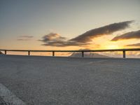 Majorca, Spain: Curved Road at Dawn with Armco Barrier