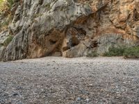 Majorca, Spain Landscape: Rock Wall and Canyon