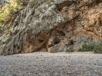 Majorca, Spain Landscape: Rock Wall and Canyon