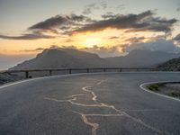 Majorca's Spain Road: Curving at Dawn