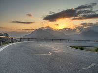 Majorca, Spain: Road Curving Under Sunny Sky