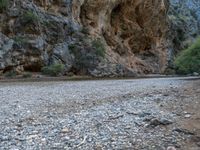 Majorca, Spain: Rock Wall and Gravel Area