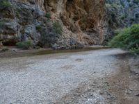 Majorca, Spain: Rock Wall and Gravel Area