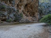 Majorca, Spain: Rock Wall and Gravel Area