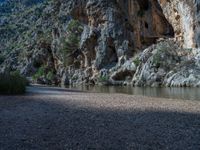 Majorca, Spain: Rock Wall Shadows