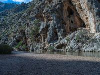 Majorca, Spain: Rock Wall Shadows