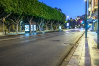 Nighttime City Lights in Málaga