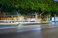 Nighttime City Lights in Málaga