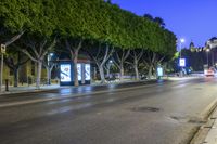 Nighttime City Lights in Málaga