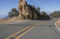 Scenic Highway Through Malibu Mountains, California, USA